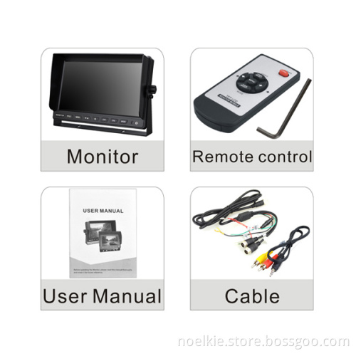10.1 inch car TFT LCD monitor with U style bracket aviaion connector